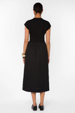 Black Cap Sleeve Maxi with Pockets