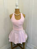 Pink Gingham Bow Back Skort