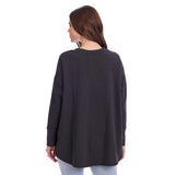 Libba Black Swing Hem Top