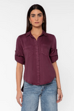 Riley Irish Plum Collared Top