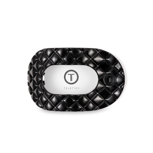 Jet Black Quilted Medium Flat Hair Clip