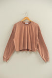 Chestnut Cropped Crewneck Sweatshirt