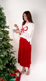 Red Wilder Sweater with Bow