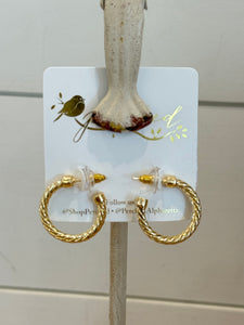 Gold Rhodium Hoops