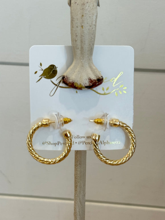 Gold Rhodium Hoops
