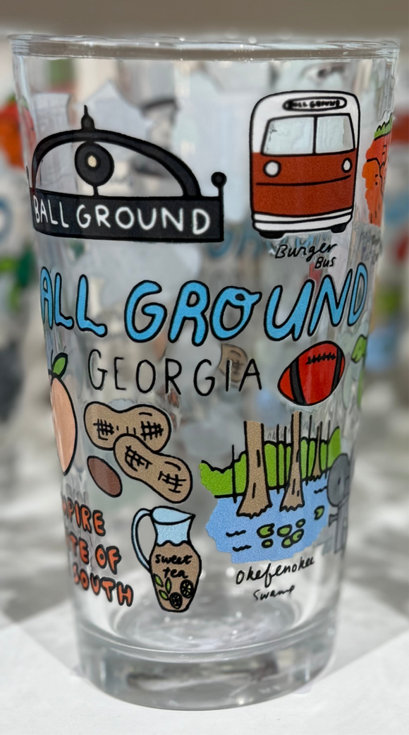 Ball Ground Themed Drinking Glass