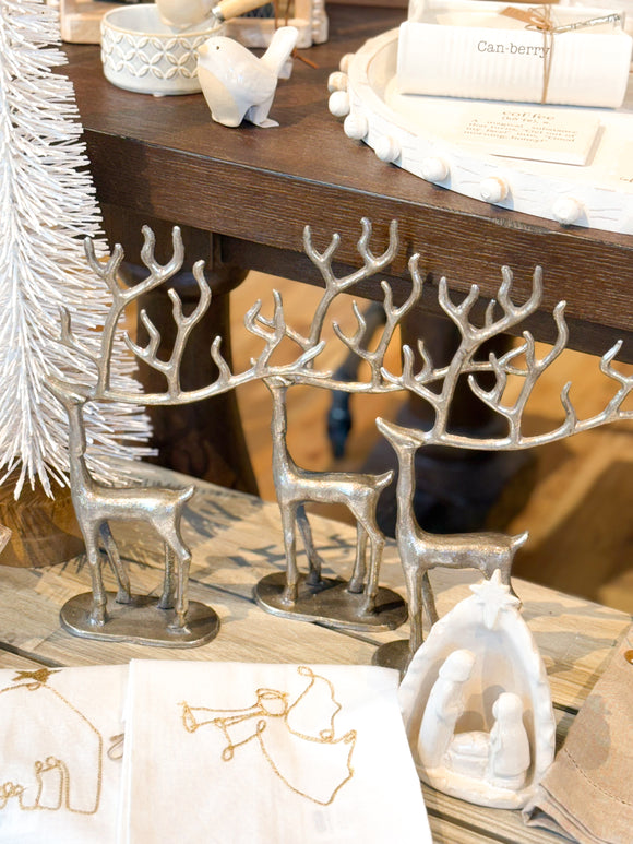 Medium Sparkle Metal Reindeer