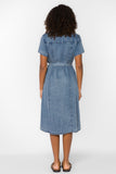 Dolene 100% Tencel Blue Tie Dress