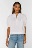 Optic White Puff Sleeve Dory Top