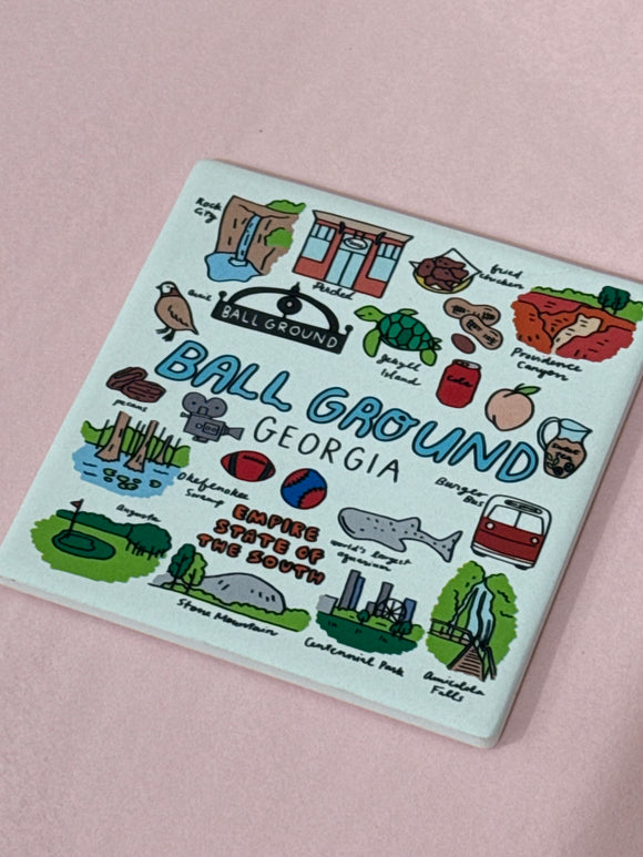Ball Ground Georgia Icon Coaster