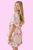 Pink Floral Babydoll Dress