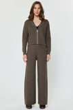 Soft Brown Zip Up Hooded Jacket