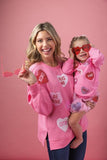 Pink Valentine Sparkle Sweatshirt - One size