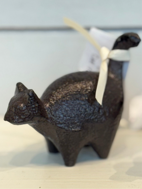 Cast Iron Cat Sitter/ Ring Holder