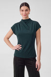 Emerald Green Mock Neck Top