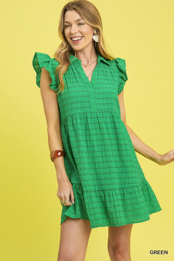 Emerald Green Tiered Ruffle Dress Fashion Cupcake Emerald Green Tiered Ruffle Dress Fashion Cupcake