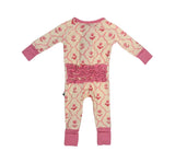 Blush & Bloom - Zipper Footie Pajamas