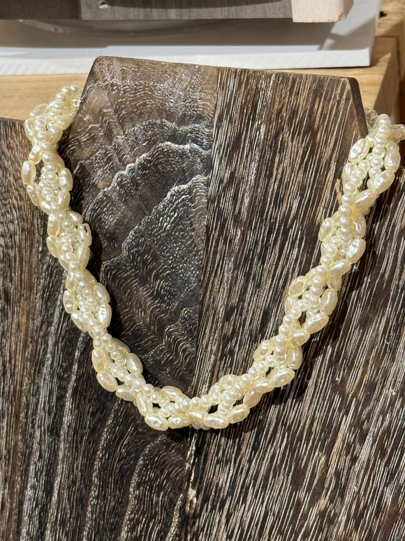 Triple Pearl Twist Necklace