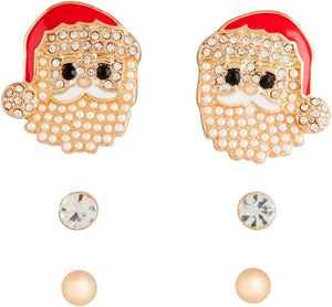 Holiday Icon Earrings - Santa
