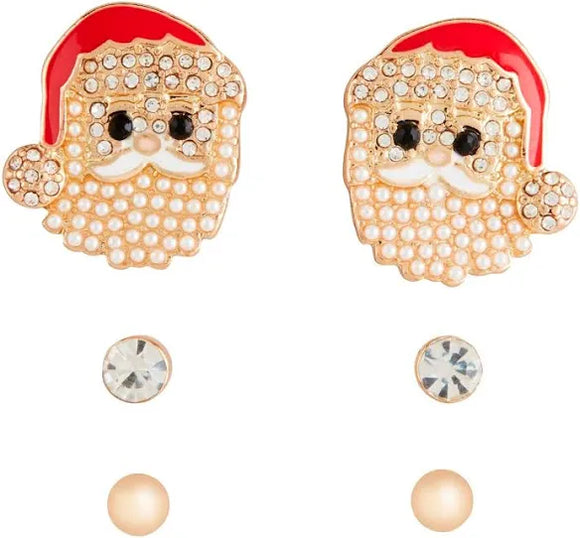 Holiday Icon Earrings - Santa