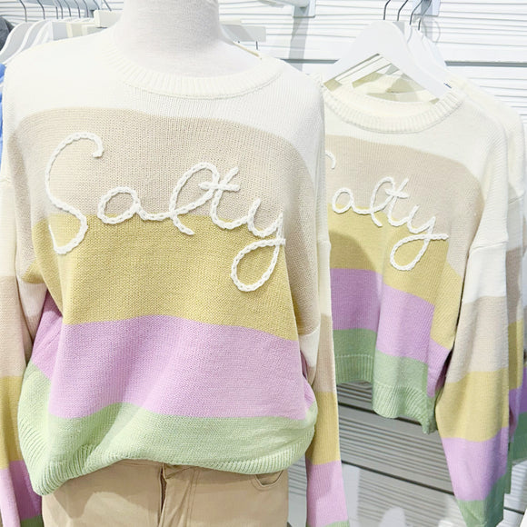 Salty Pastel Stripe Long Sleeve