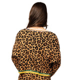 Queen of Sparkles Leopard Multi Tie Rhinestone Sweater