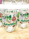 Alpharetta Themed Stemless Wine Glass