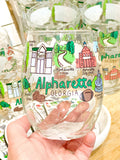 Alpharetta Themed Stemless Wine Glass