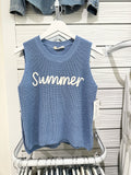 Light Blue Summer Tank Top
