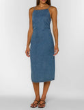 Blue Denim Midi Tank Dress