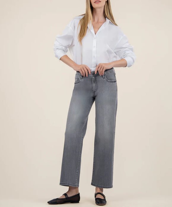 Explained Charlotte Mid Rise Wide Leg Jeans