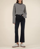 Black -Kelsey High Rise Ankle Flare - Firm