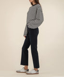 Black -Kelsey High Rise Ankle Flare - Firm