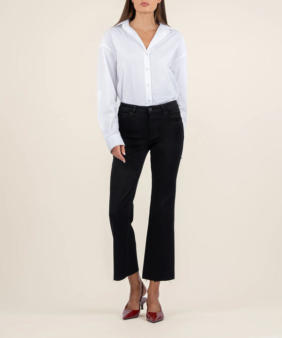 Black- Kelsey Mid Rise Ankle Flare