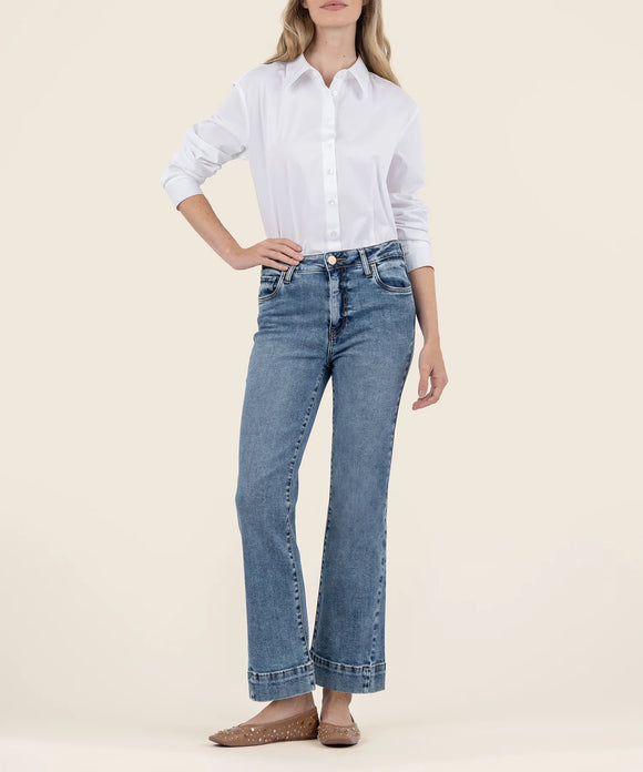 Kelsey Defend Ankle Wide Leg Jeans