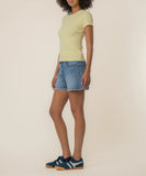 Butter Yellow Langley Rib Top