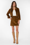 Brown Corduroy Zip Up Jacket