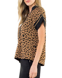 Leopard Print Short Sleeve Top