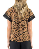 Leopard Print Short Sleeve Top