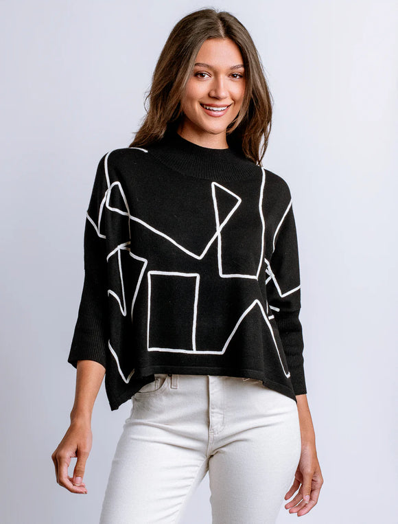 One Size - Black & White Aja Ortho Sweater