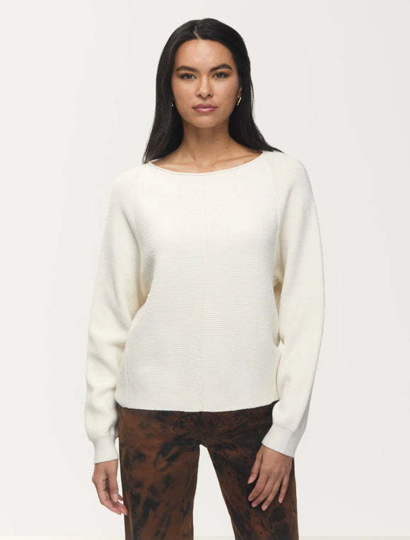 Asima Cream Colored Seam Sweater