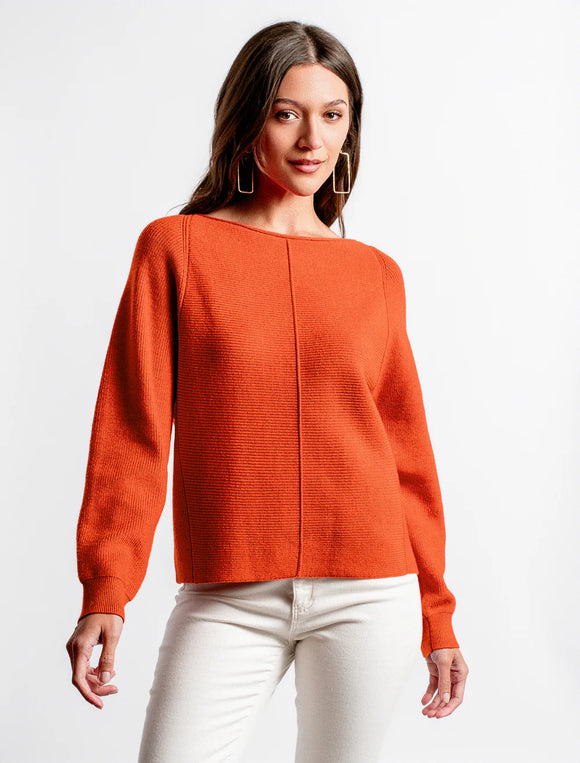 Asima Rust Colored Seam Sweater