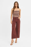 Chocolate Brown Adjustable Waist Pants