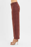 Chocolate Brown Adjustable Waist Pants