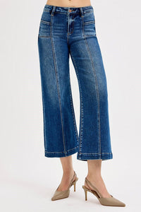 Front Patch Pocket Mid Rise Jeans