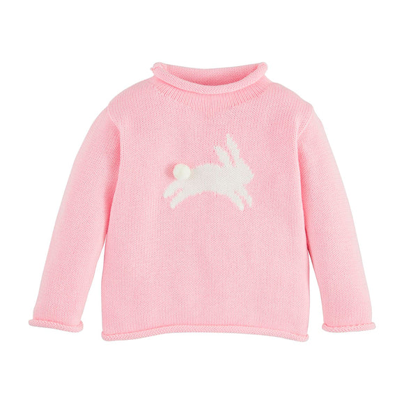 Pink Bunny Rollneck Sweater