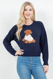 Navy Poodle Sweater