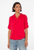 Riley Red Collared Top