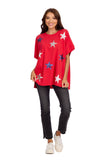 One Size - Red Star Sparkle Top