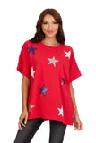 One Size - Red Star Sparkle Top